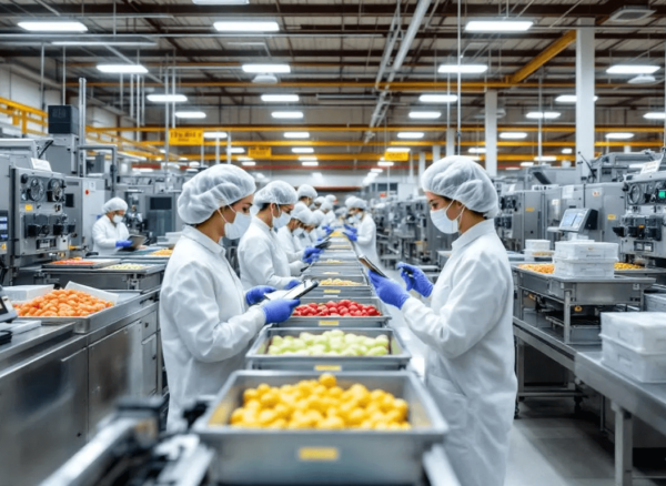The-image-depicts-a-modern-food-processing-facility-where-workers-are-actively-using-digital-tablets-and-barcode-scanners The-image-depicts-a-modern-food-processing-facility-where-workers-are-actively-using-digital-tablets-and-barcode-scanners